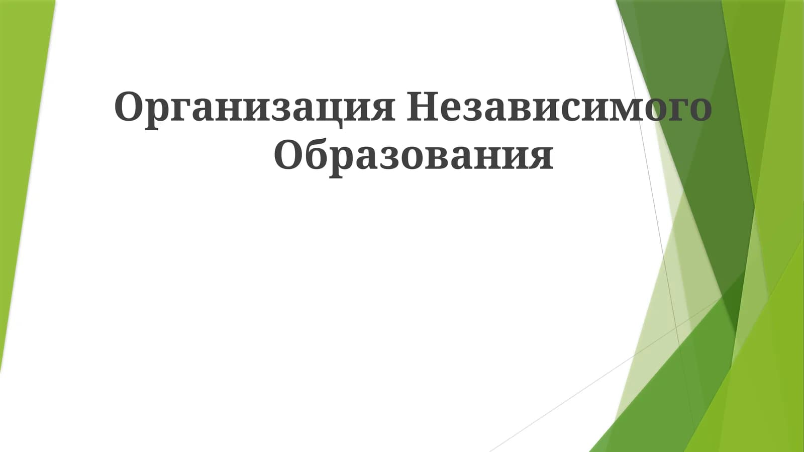 Организация Независимого Образования