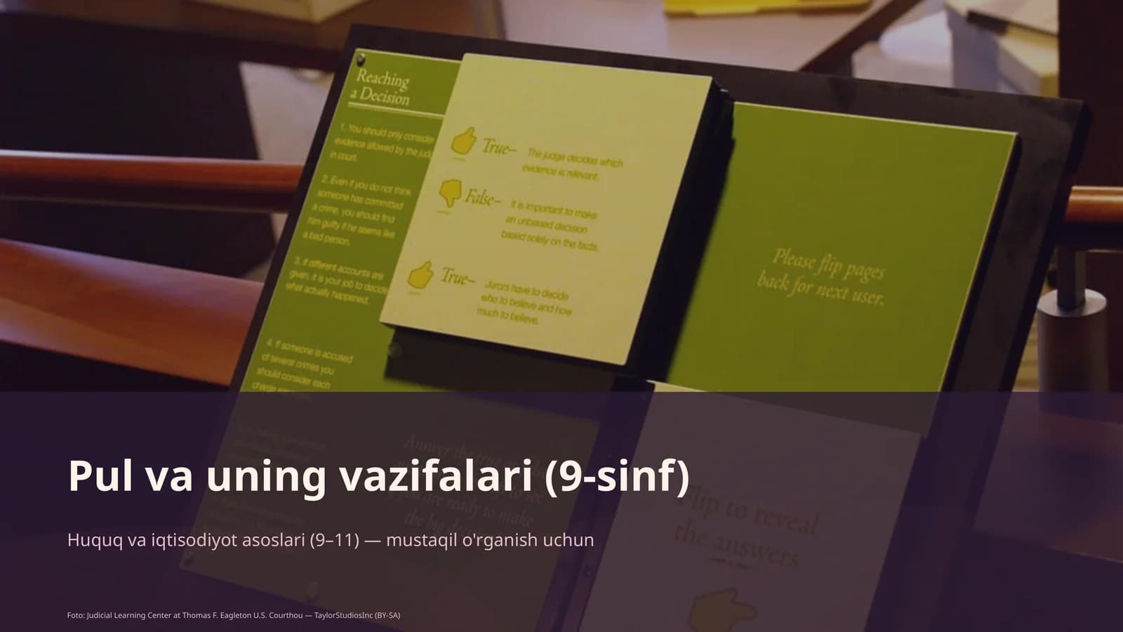 Pul va uning vazifalari (9-sinf)