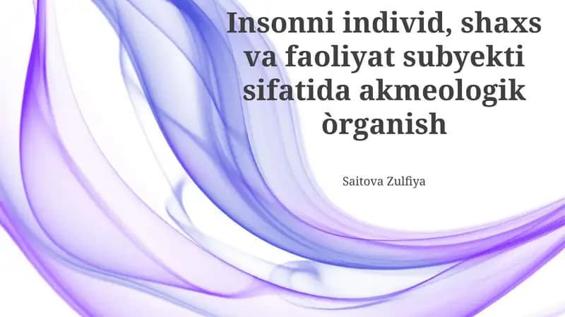 Akmeologik Yondashuvning Mohiyati