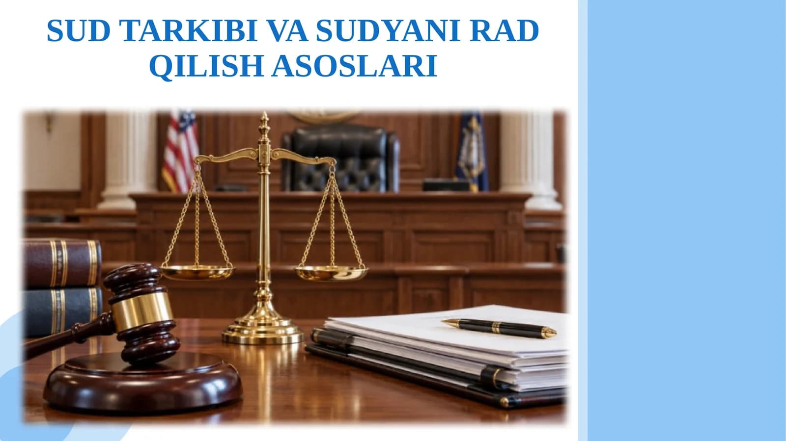SUD TARKIBI VA SUDYANI RAD QILISH ASOSLARI