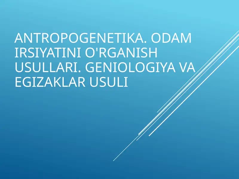 Antropogenetika