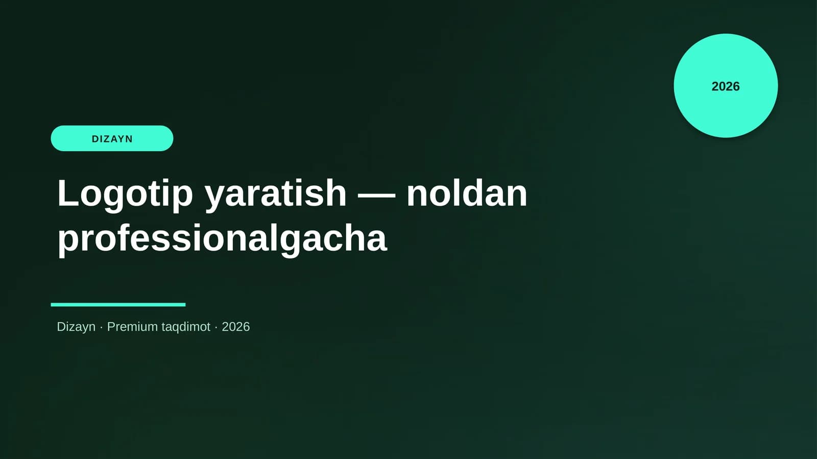 Logotip yaratish — noldan professionalgacha