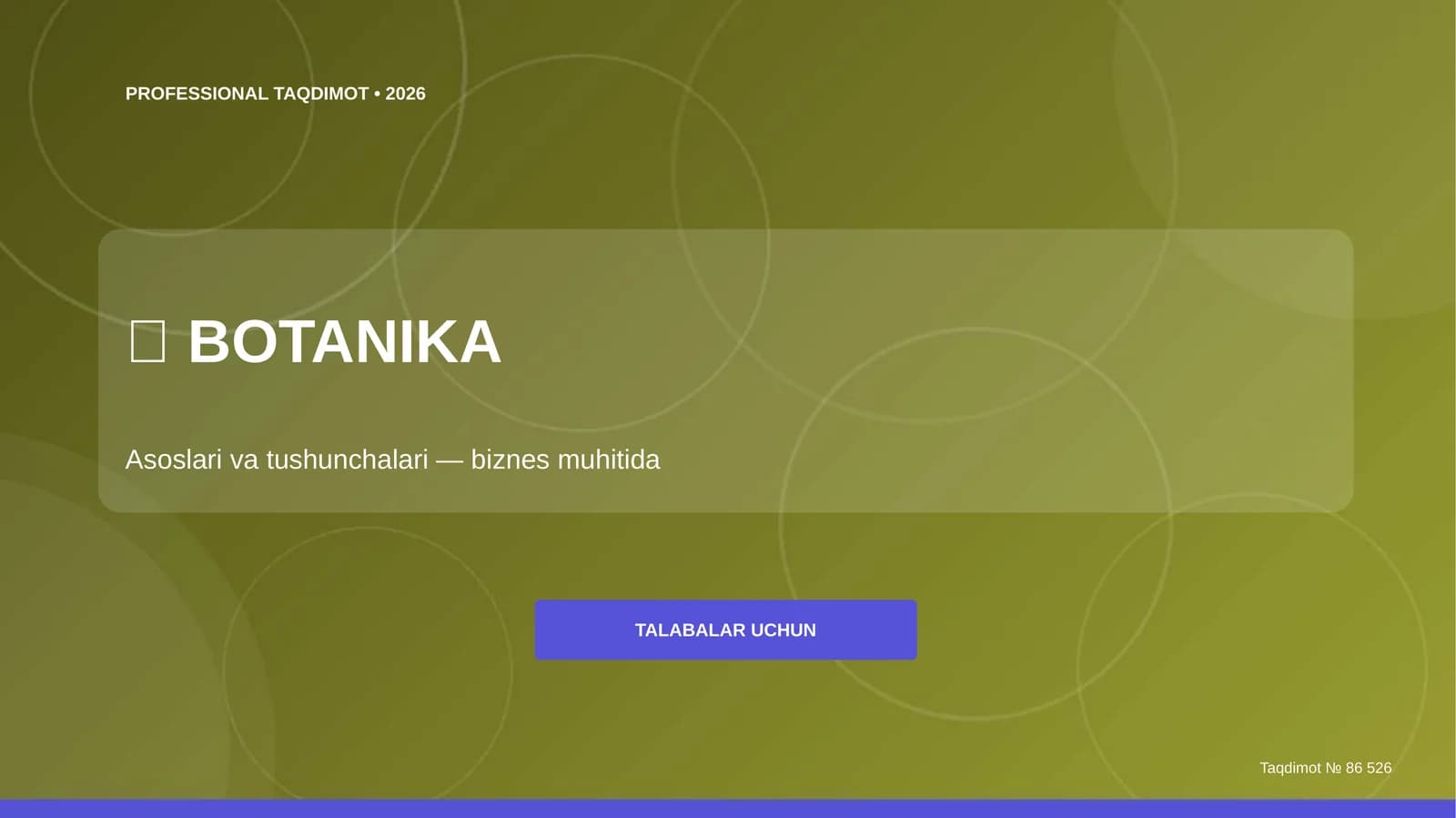 Botanika: asoslari va tushunchalari
