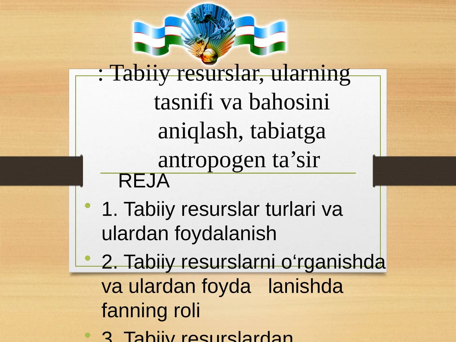 Tabiiy Resurslar