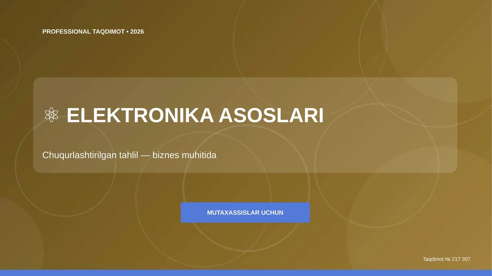 ELEKTRONIKA ASOSLARI