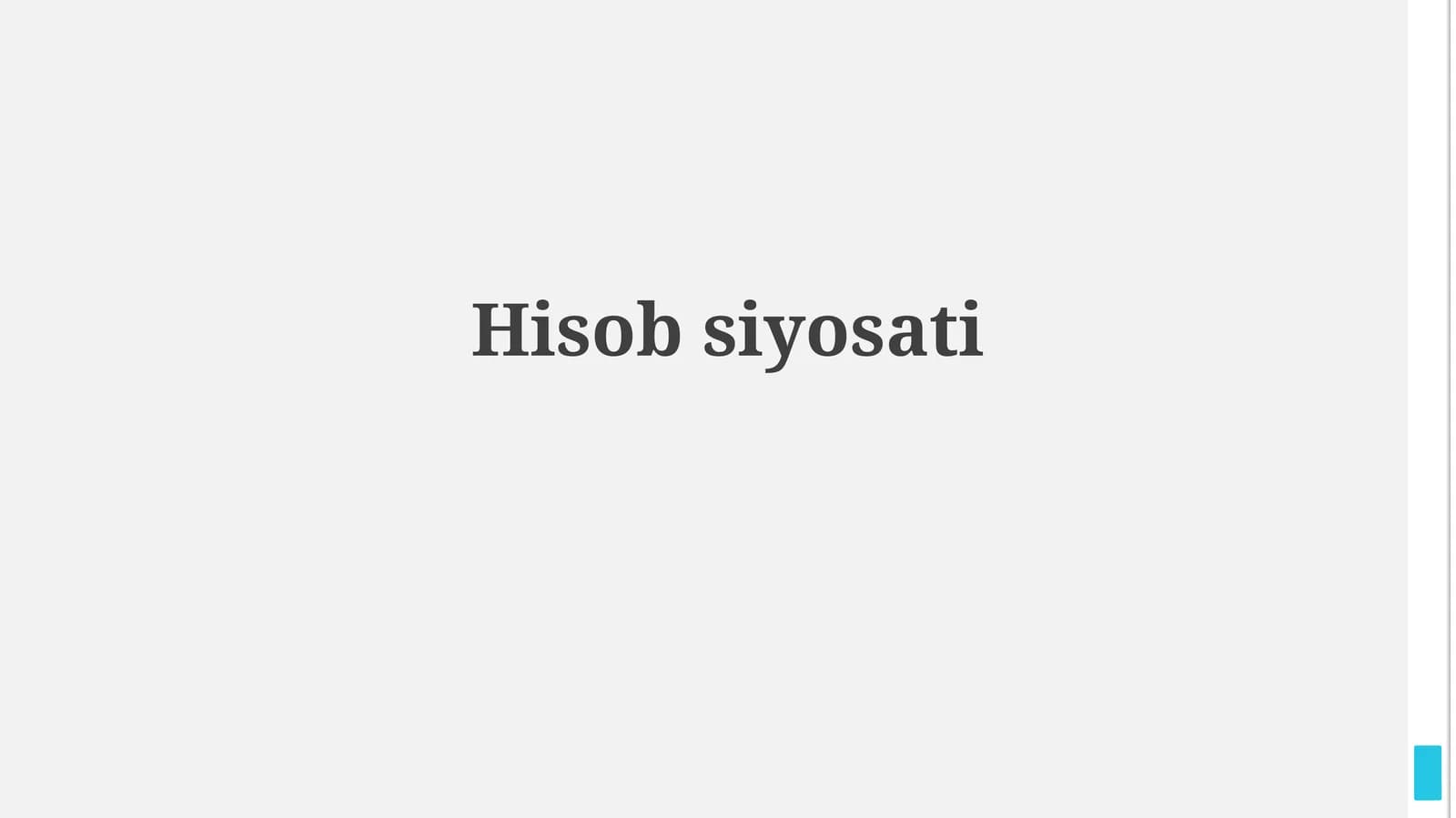 Hisobsiyosati