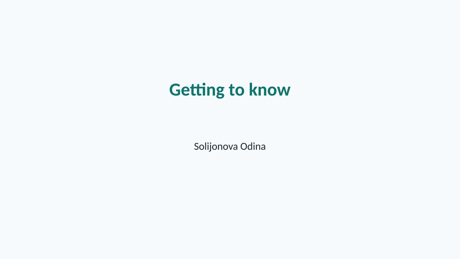 Solijonova Odina
