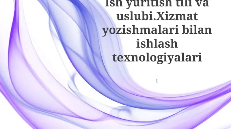 Biznes Kommunikatsiya Asoslari