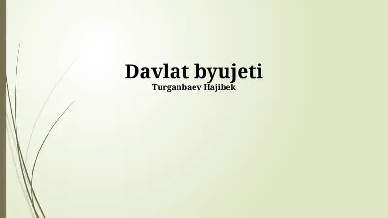 Davlat Byudjeti