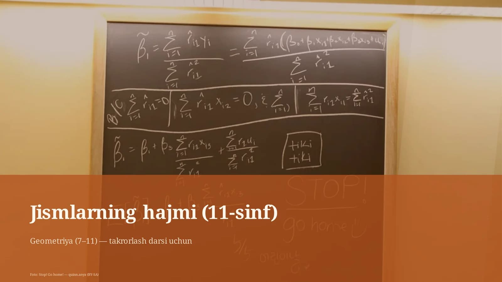 Jismlarning hajmi (11-sinf)