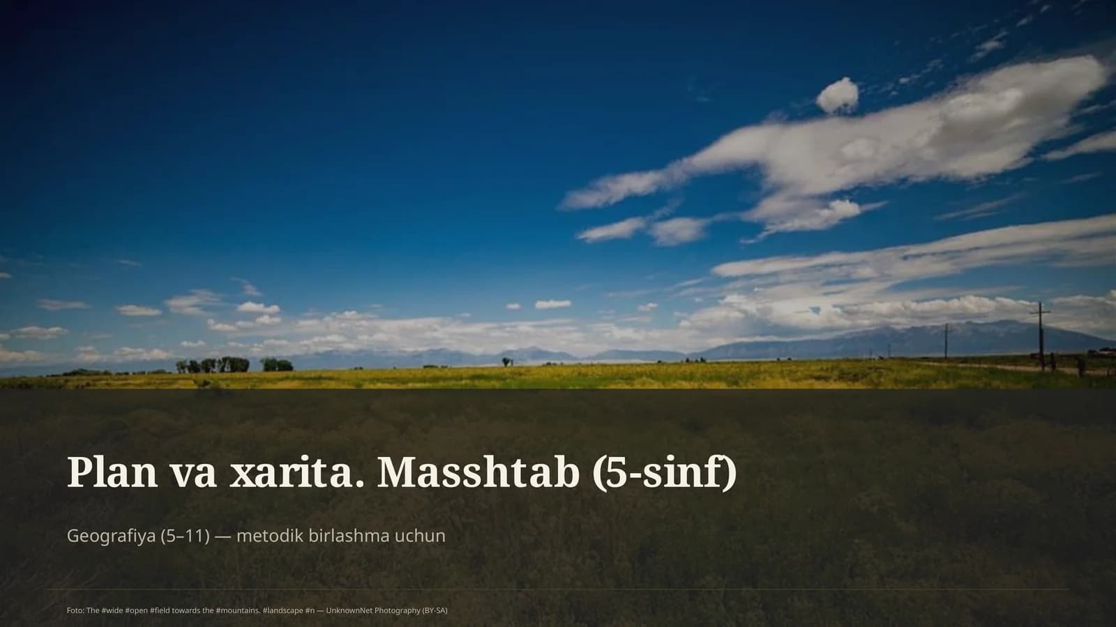 Plan va xarita. Masshtab (5-sinf)