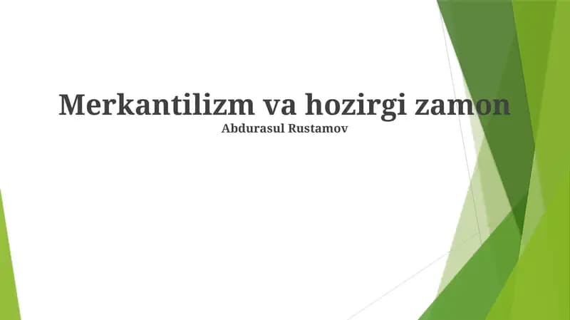 Bugungi Kunda Valyuta Manipulyatsiyasi va Merkantilizm