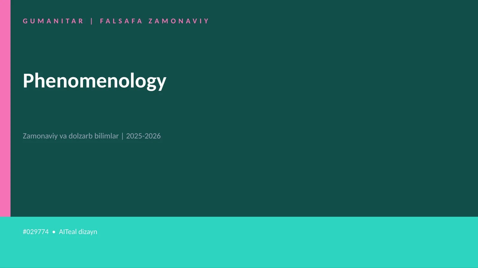 Phenomenology