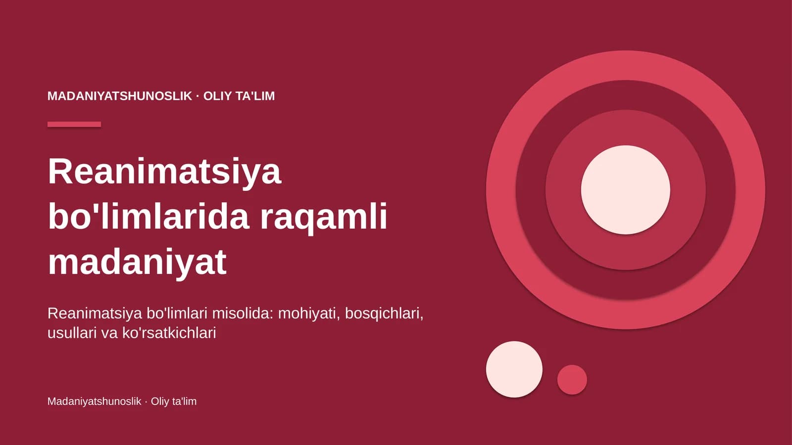 reanimatsiya bo'limlarida raqamli madaniyat 8185