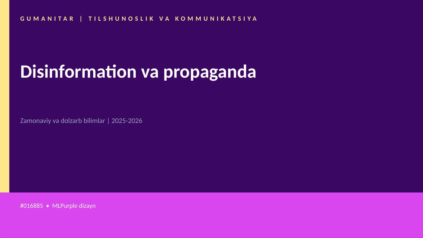 Disinformation va propaganda