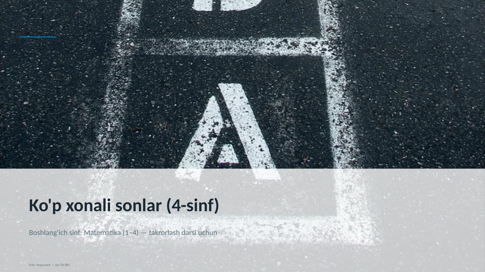 Ko'p xonali sonlar (4-sinf)