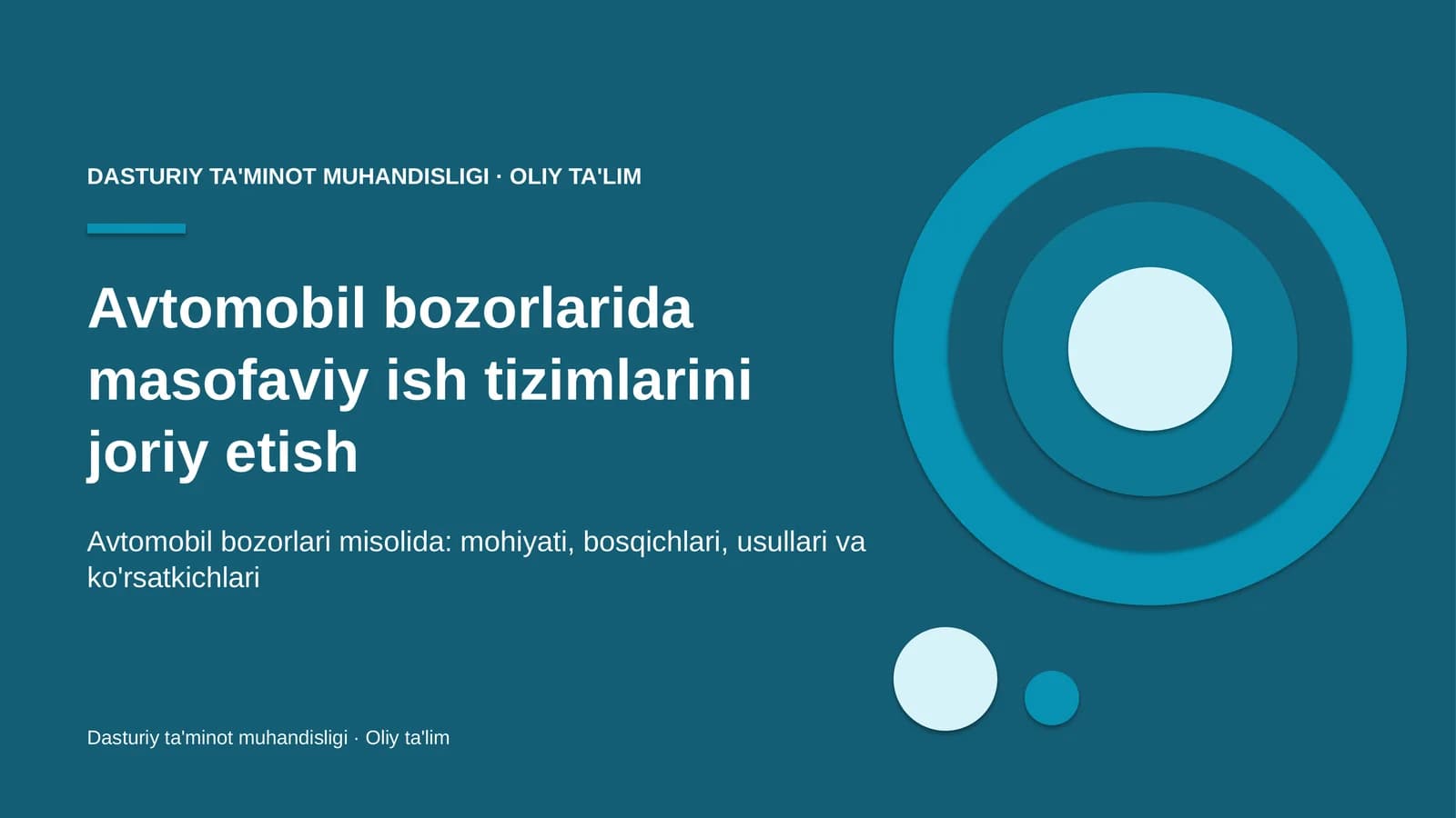 Avtomobil bozorlarida masofaviy ish tizimlarini joriy etish