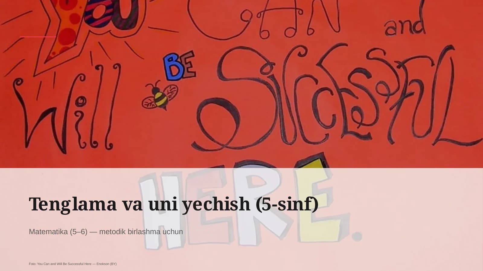 Tenglama va uni yechish (5-sinf)