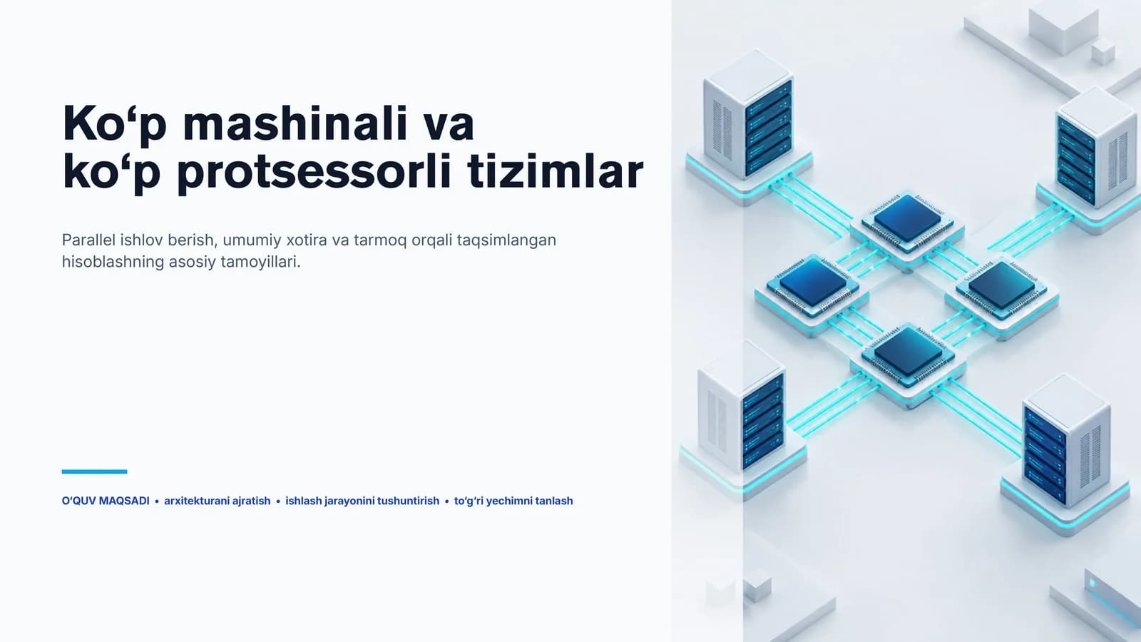 Ko‘p mashinali va ko‘p protsessorli tizimlar