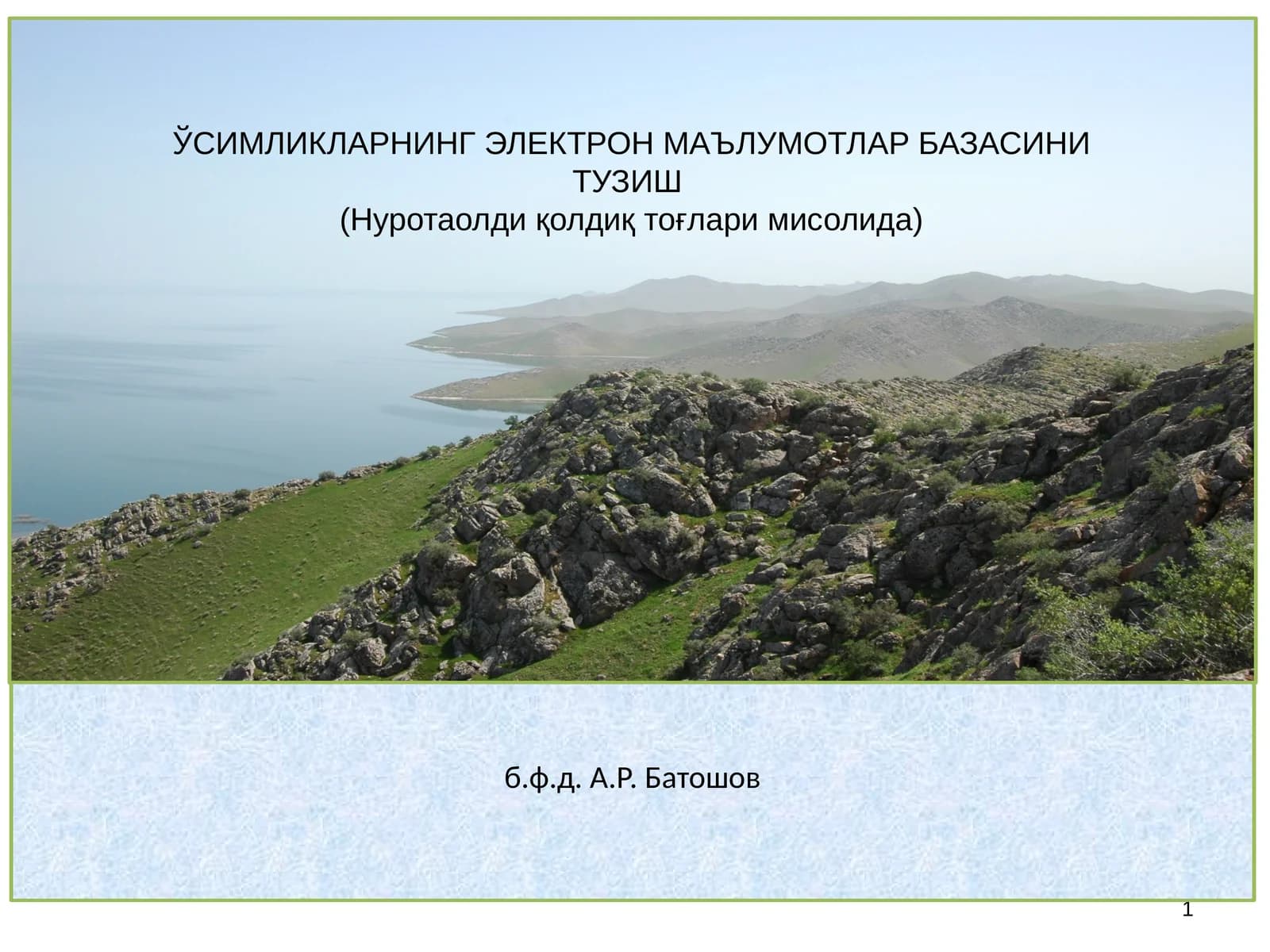 Нуротаолди қолдиқ қолдиқ тоғлари мисолида