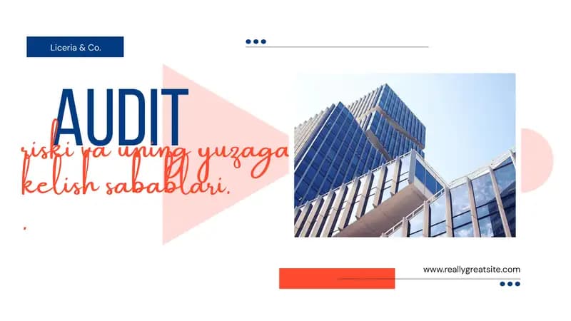 Audit riski va uning yuzaga kelish sabablari