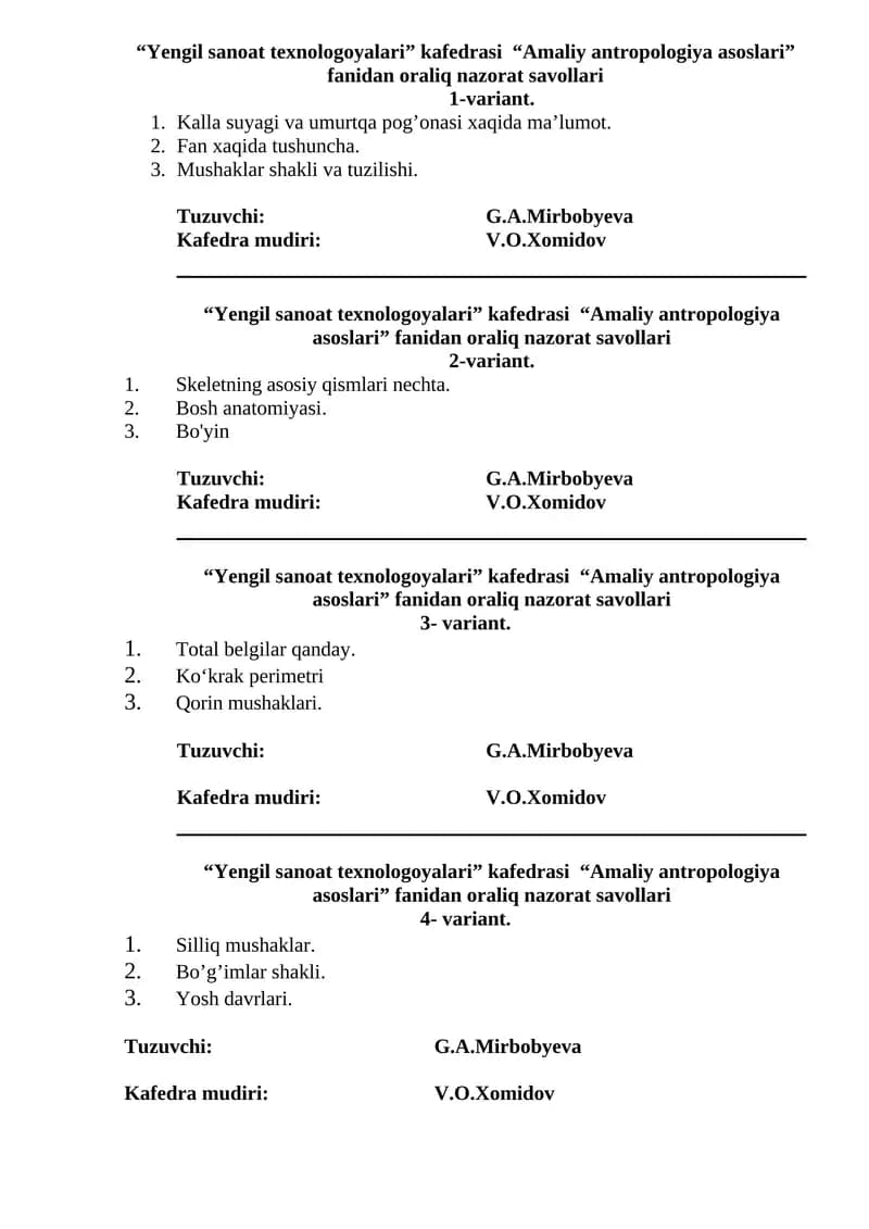 Amaliy antropologiya asoslari