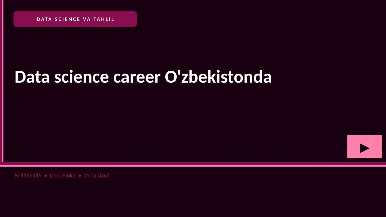 Data Science va Tahlil