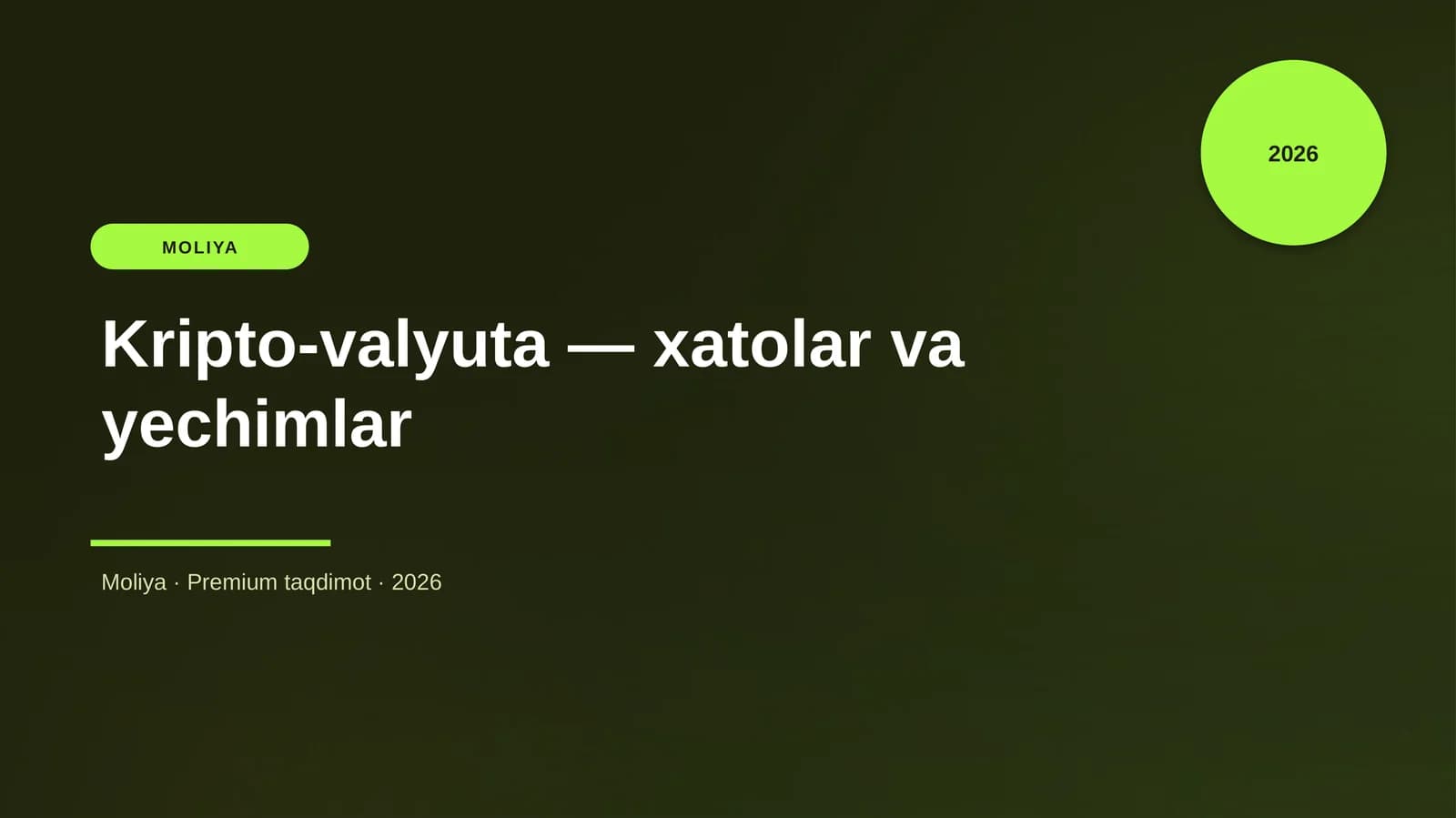 Kripto-valyuta — xatolar va yechimlar