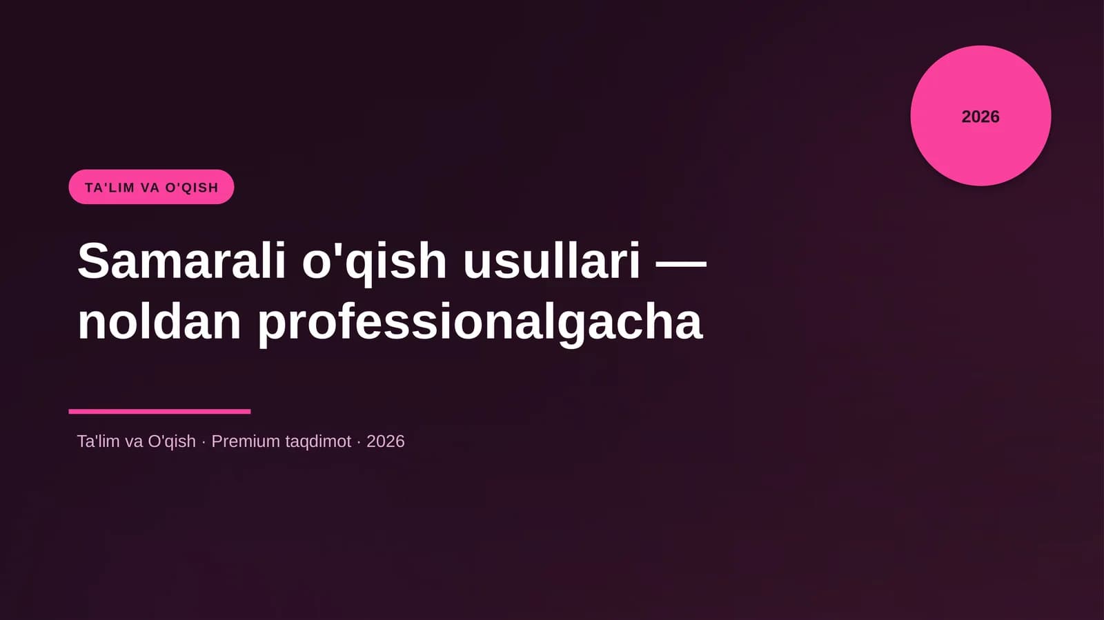 Samarali o'qish usullari — noldan professionalgacha