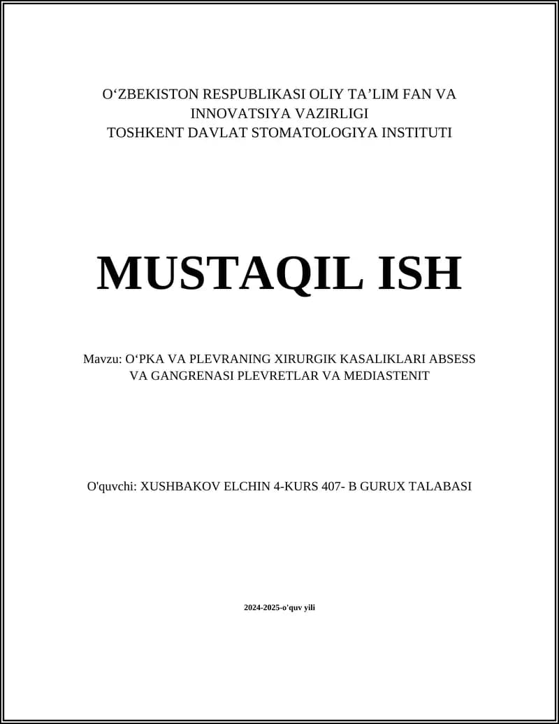 Oʻpka absessi