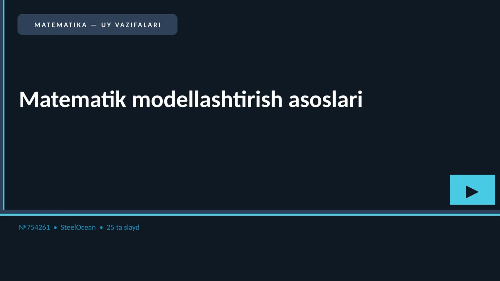 Matematika — Uy vazifalari