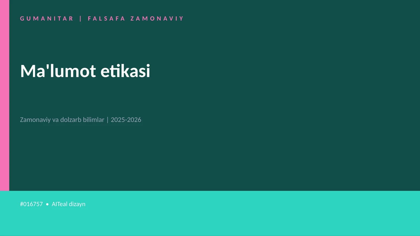 Ma'lumot etikasi