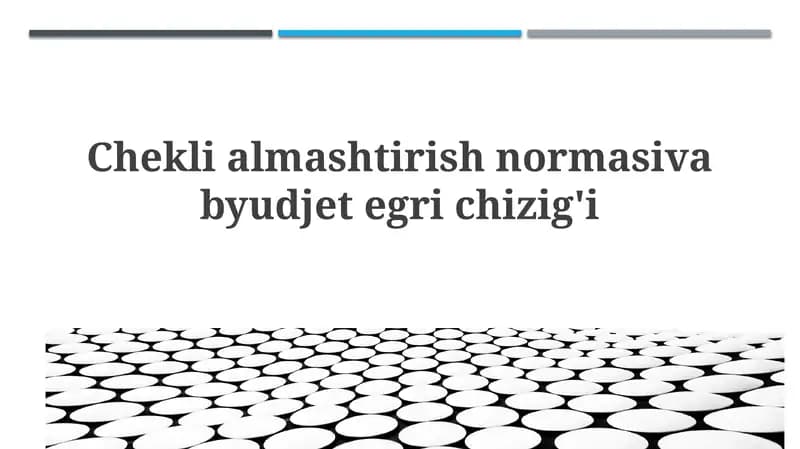 Marginal almashtirish darajasi va byudjet chizig'i