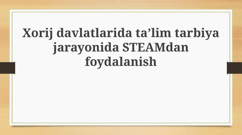 STEAM Ta'limi
