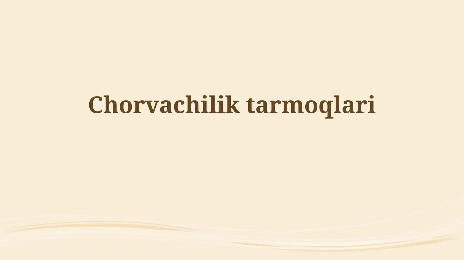Chorvachiliktarmoqlari