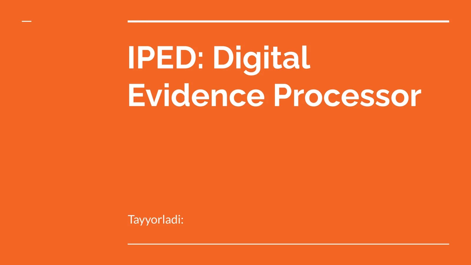IPED: Digital Evidence Processor