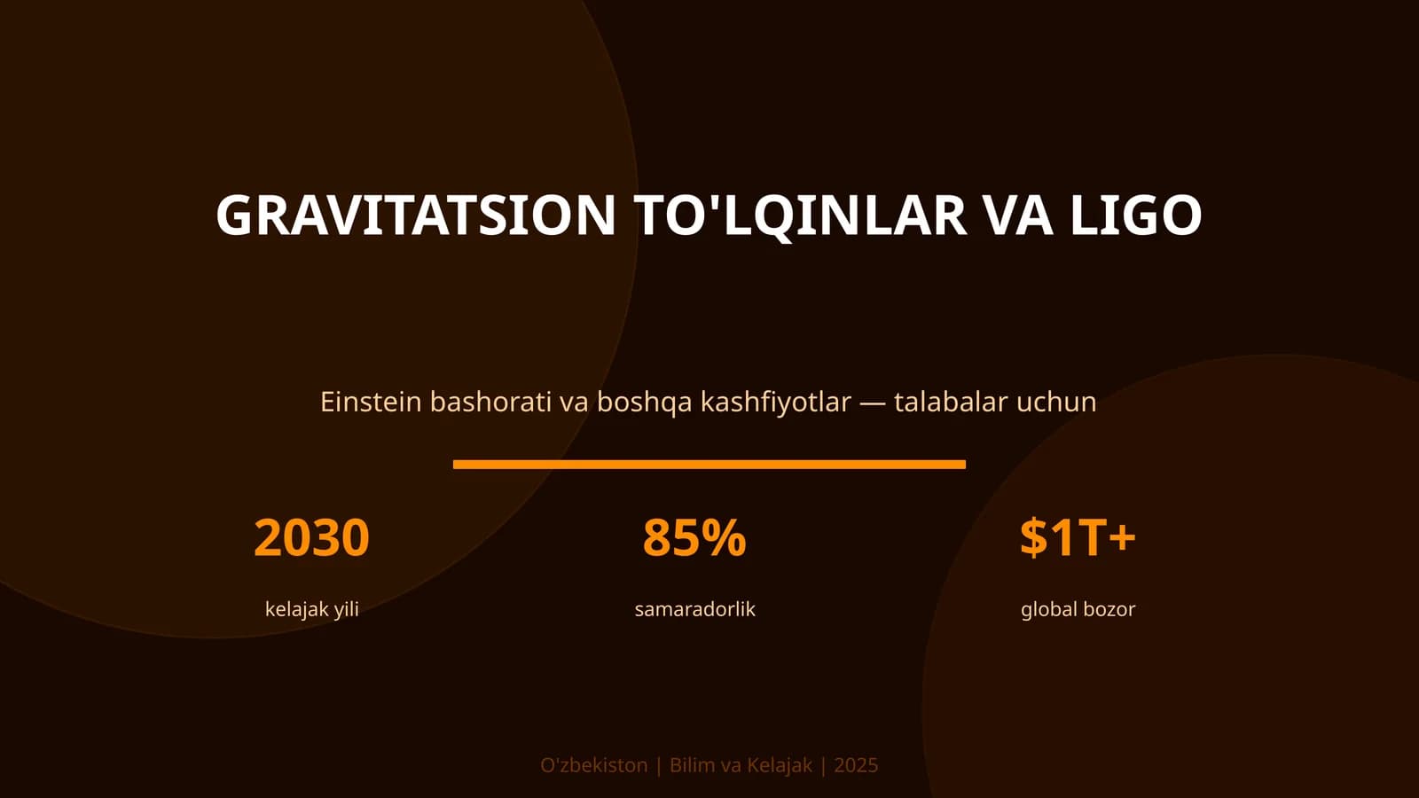 GRAVITATSION TO'LQINLAR VA LIGO