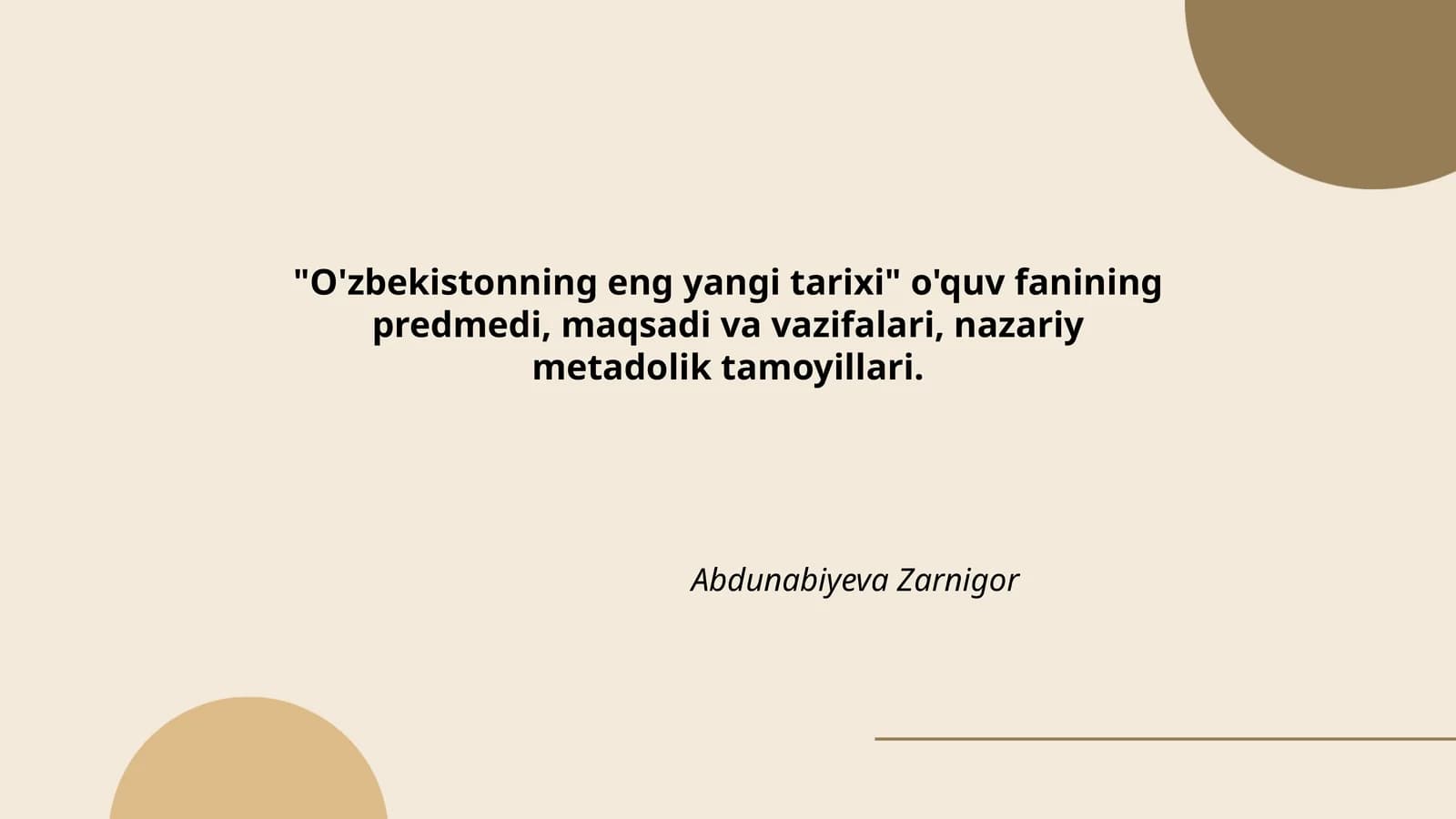 O'zbekistonning eng yangi tarixi