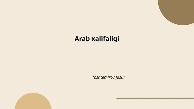 Arab xalifaligi