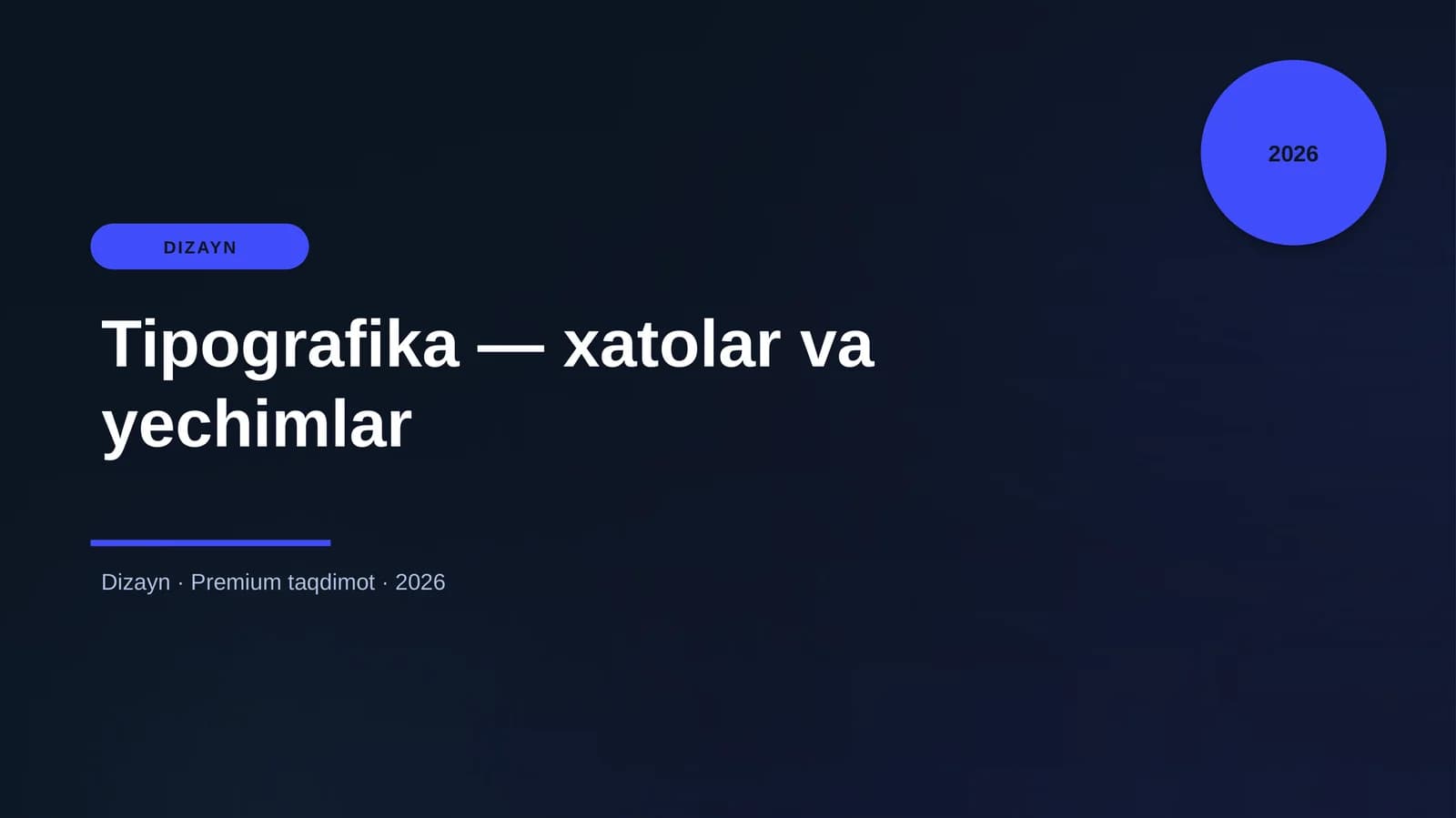 Tipografika — xatolar va yechimlar