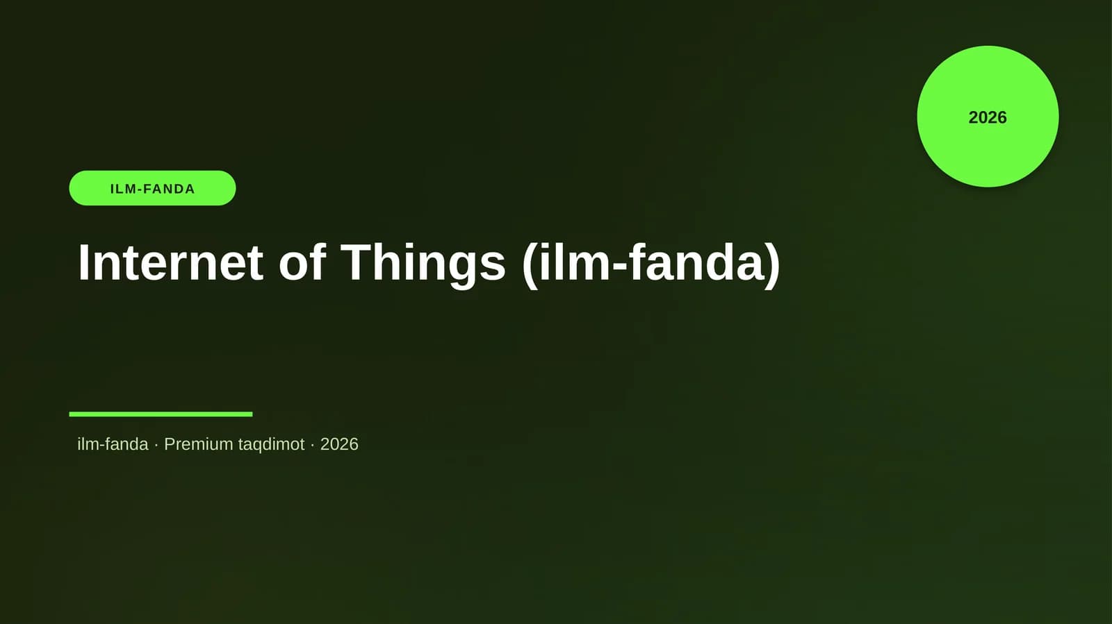 Internet of Things (ilm-fanda)