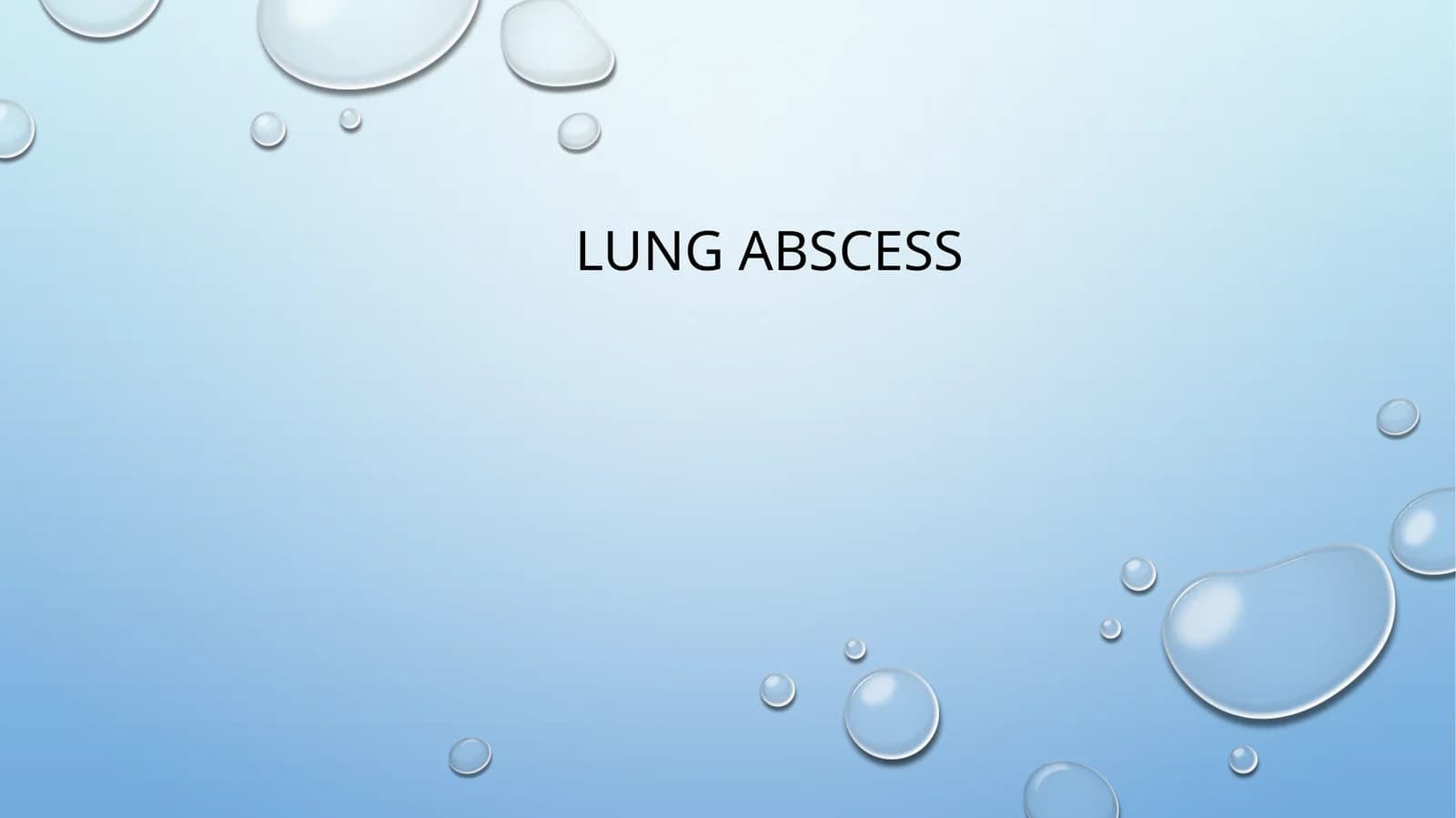 Lung abscess
