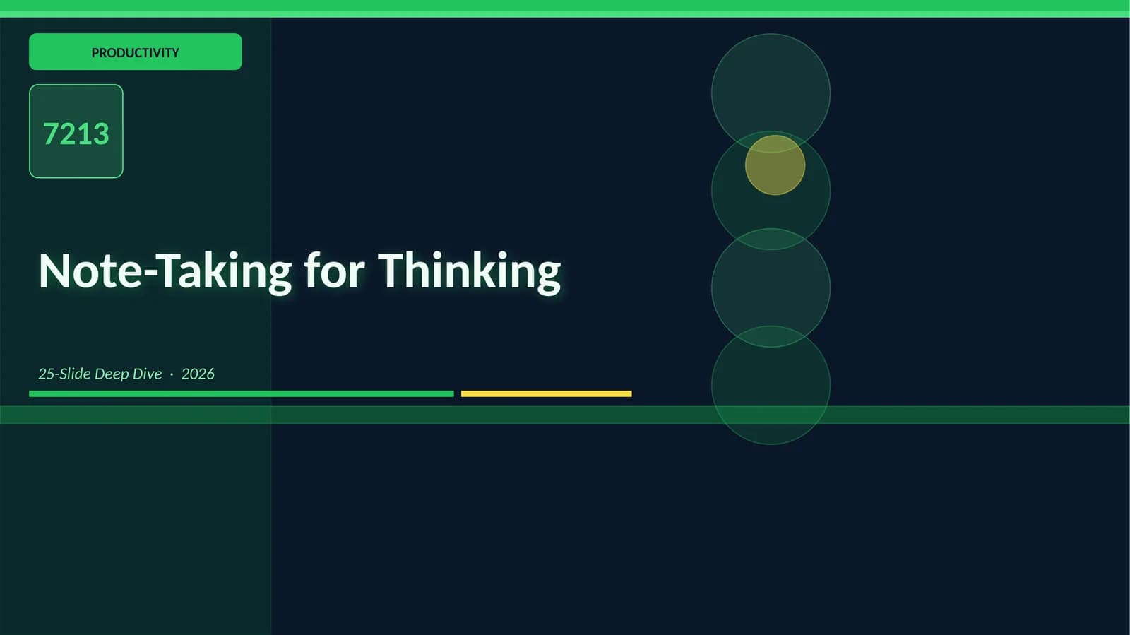 Note-Taking for Thinking