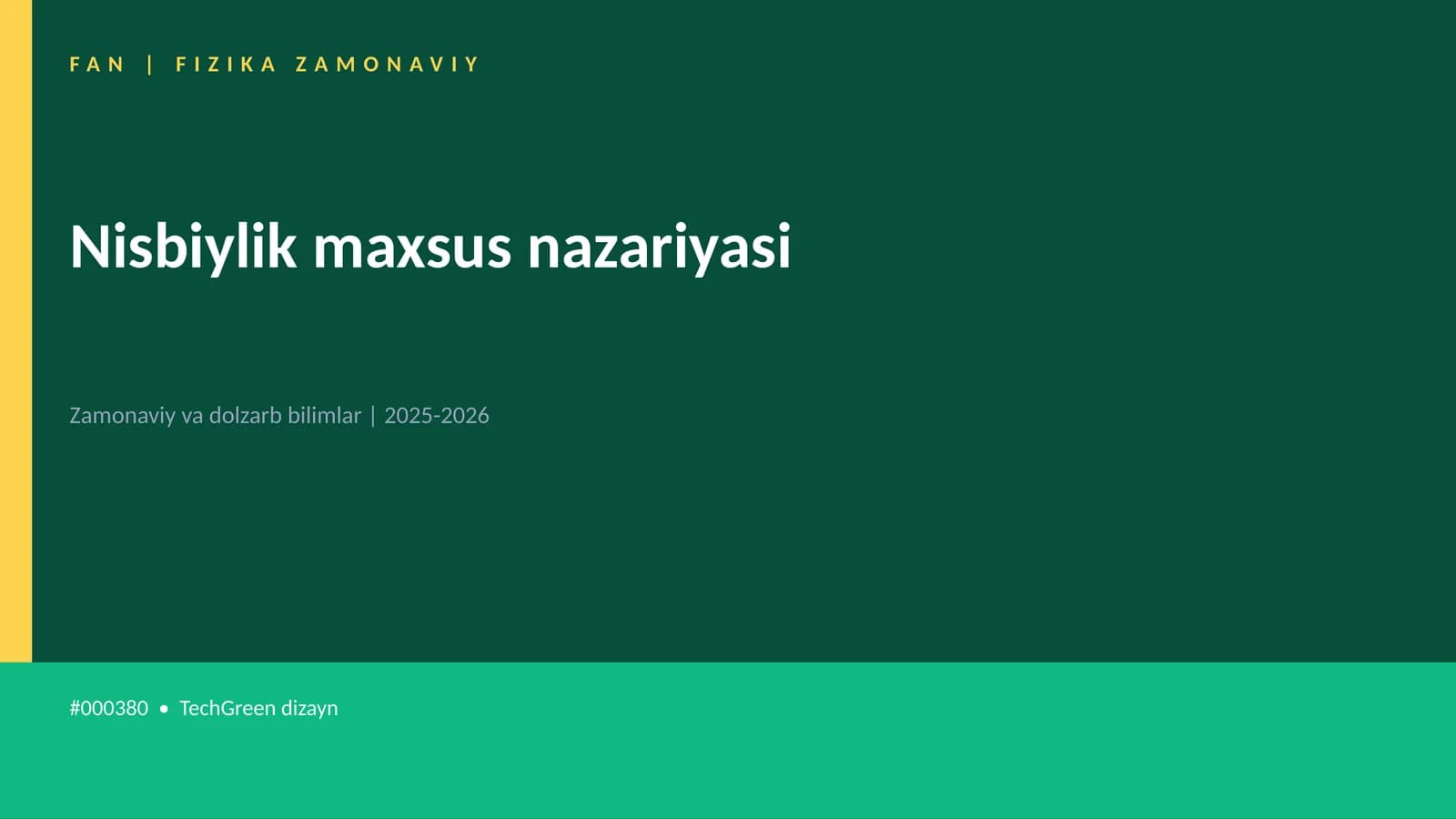 Nisbiylik maxsus nazariyasi