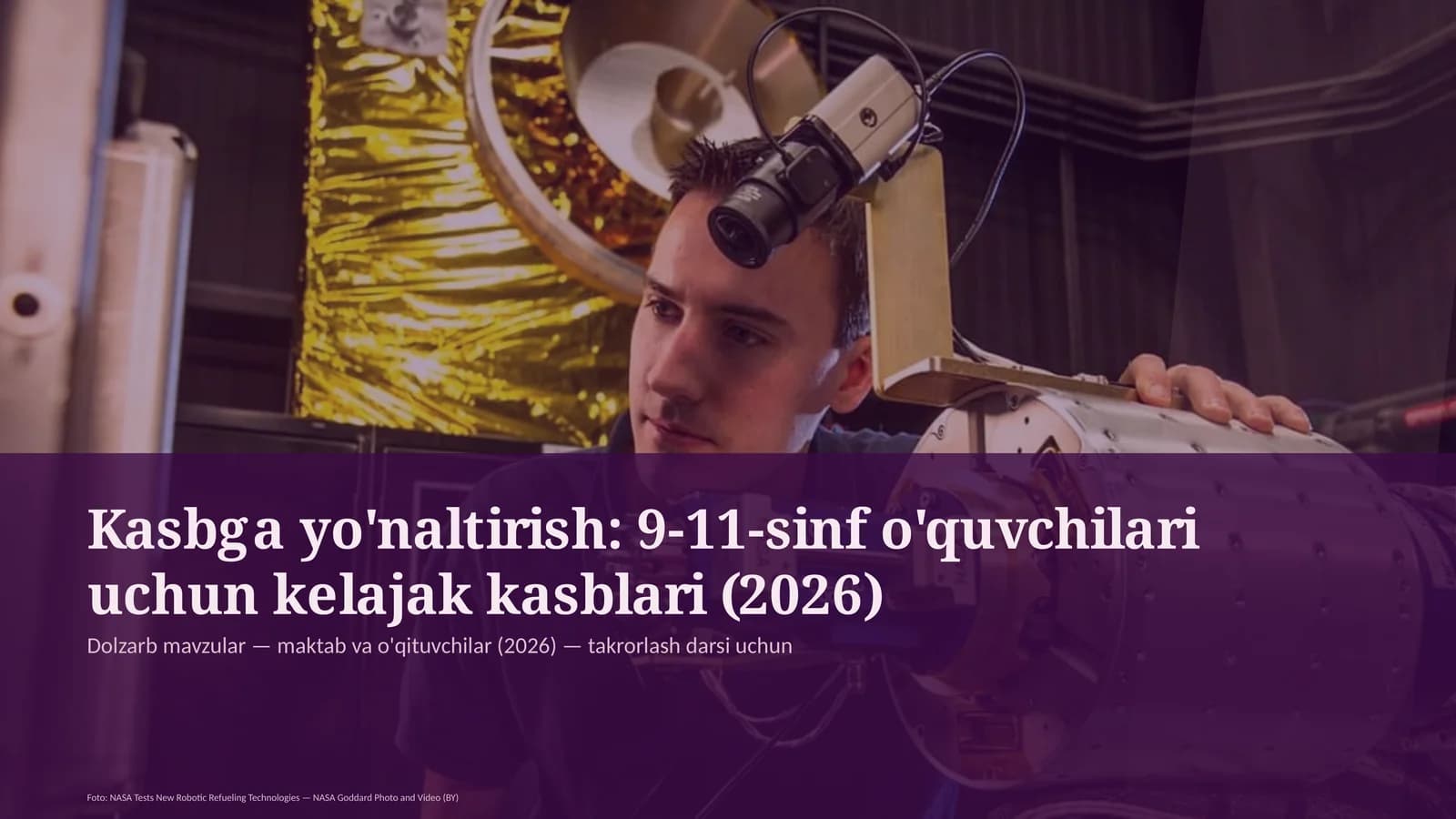 Kasbga yo'naltirish: 9-11-sinf o'quvchilari uchun kelajak kasblari (2026)