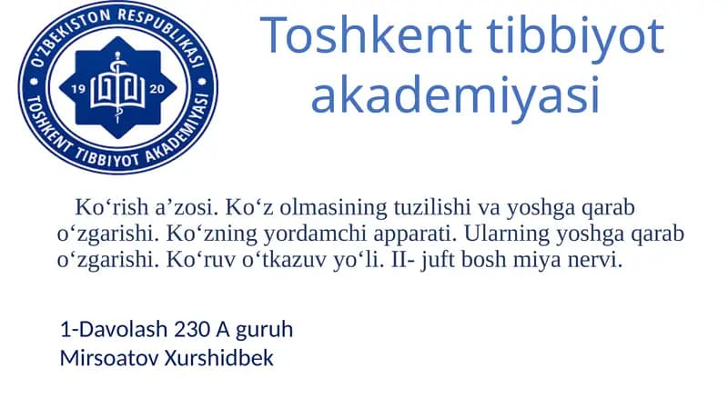 Ko‘risha’zosi.Ko‘zolmasiningtuzilishi