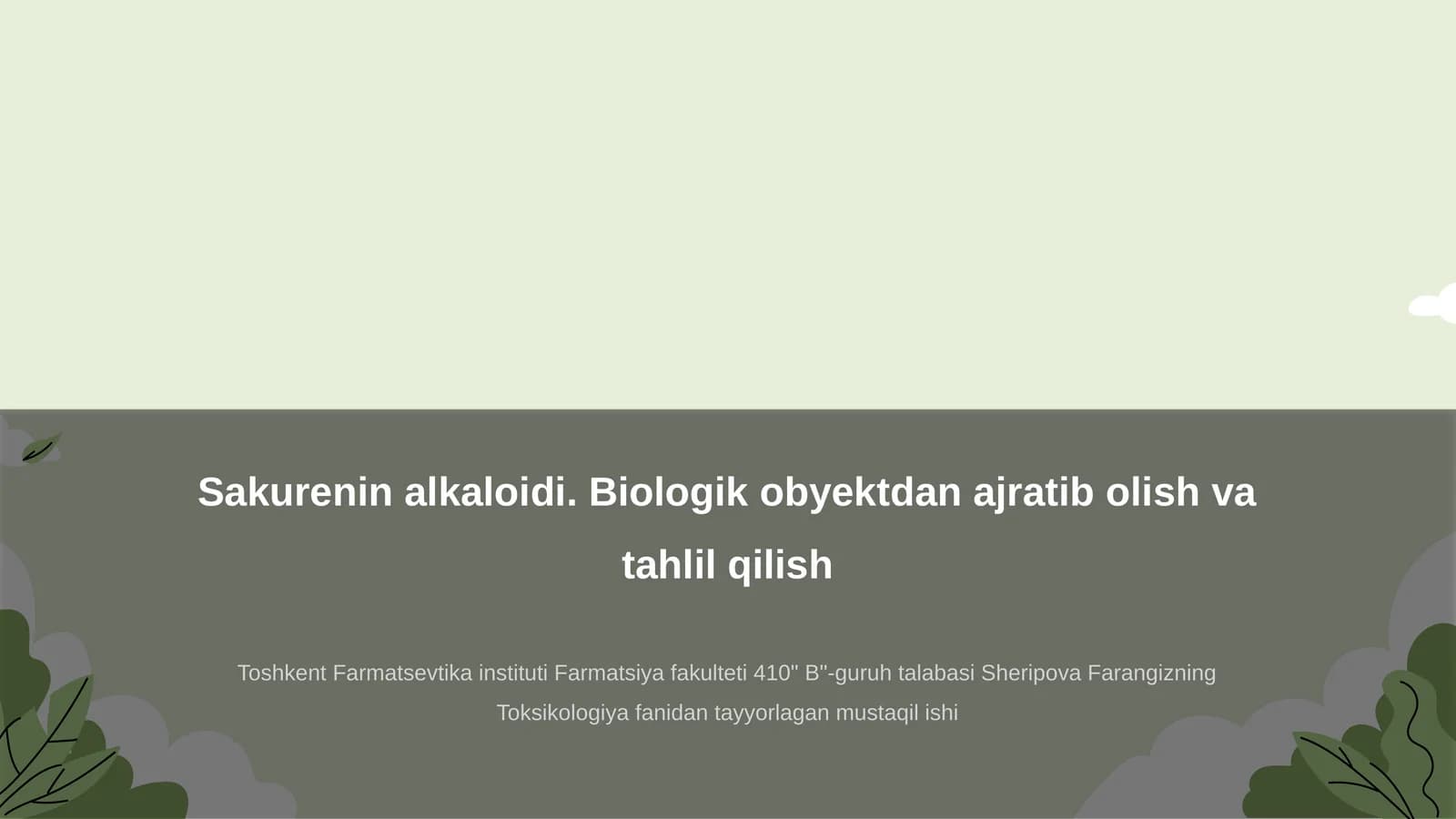 Sakurenin alkaloidi