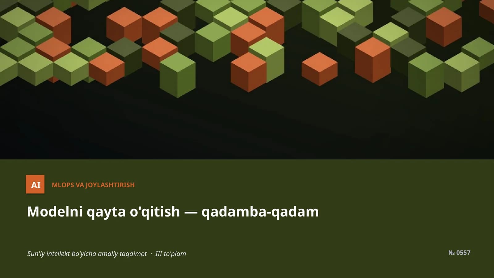 MLOps VA JOYLASHTIRISH