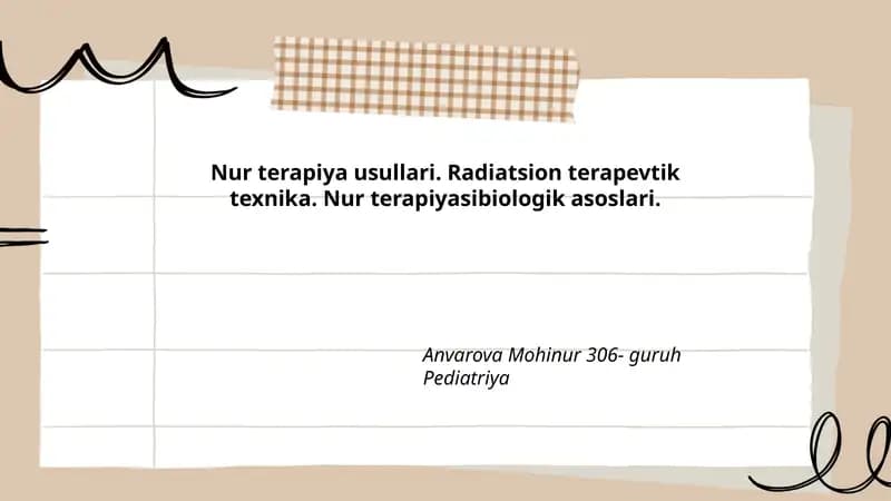 Nur terapiya usullari