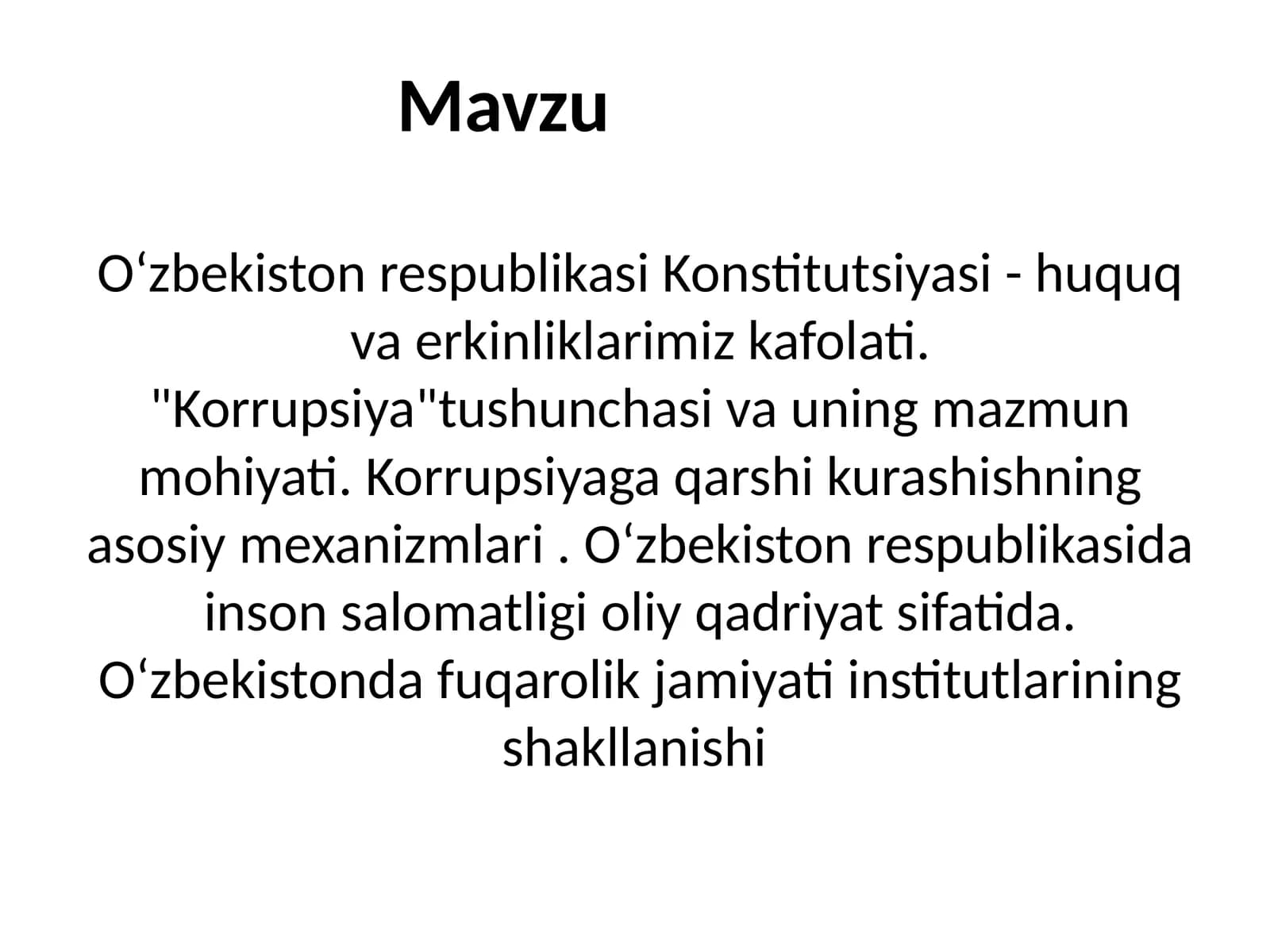 Konstitutsiya-huquq va erkinliklarimiz kafolati